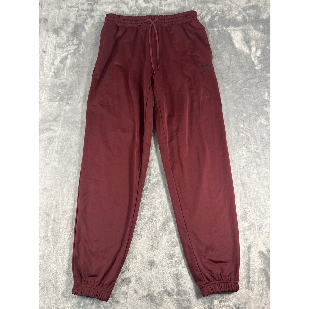 Reebok Mens Training Essentials Track Pants Maroon Burgundy Joggers Size M NWT‎